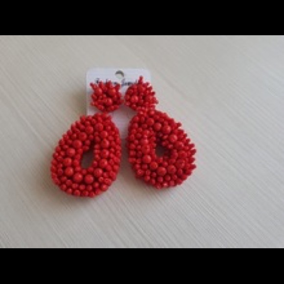 Beaded teardrop earrings - Picture 4 of 4